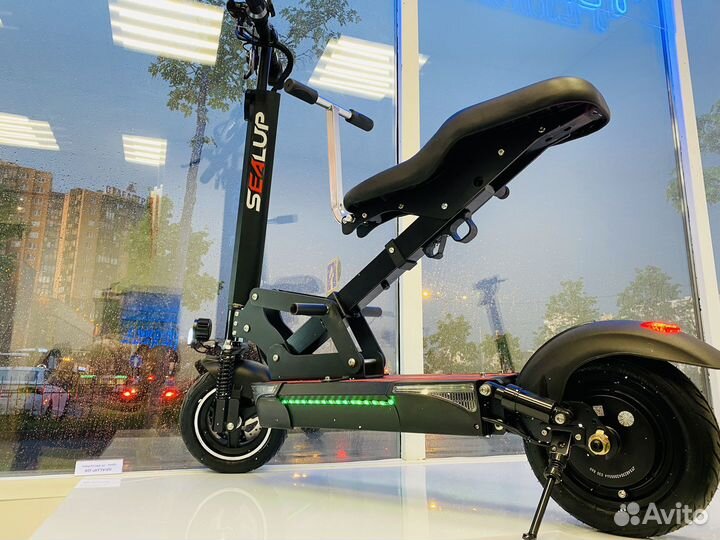 Электросамокат мощный 48 V с детским сиденьем