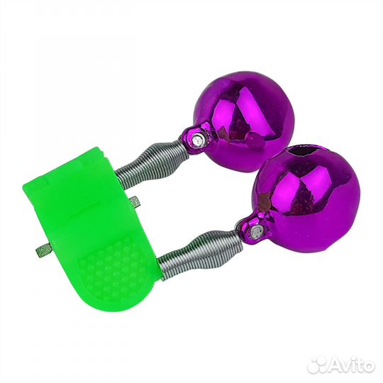 Бубенчик пластиковая прищепка цветной-бронза (мал)