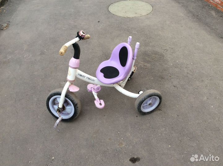 Велосипед Детский с ручкой трехколёсный