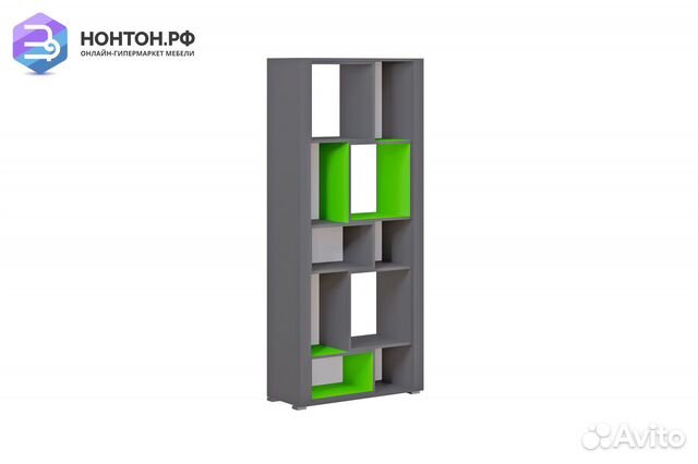 Стеллаж Неаполь графит / олива