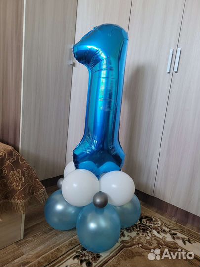 Стойка из шаров с цифрой