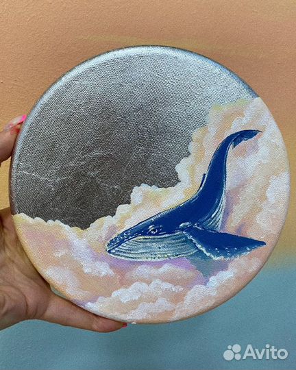 Картина в наличии / картина с китом / картина на з