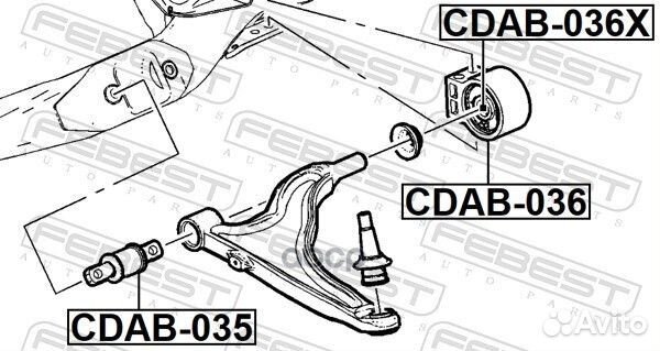 Сайлентблок febest cdab-036 (22980140)