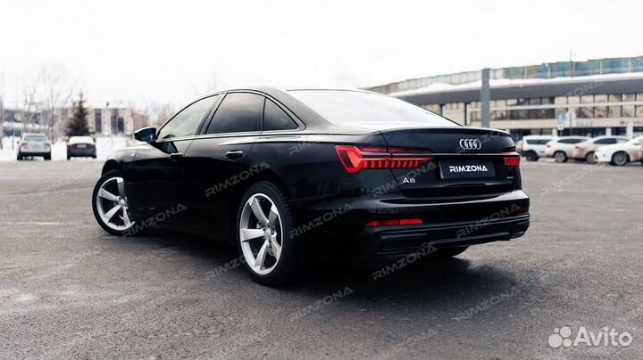 Литые диски в стиле Audi R20 на Audi A6