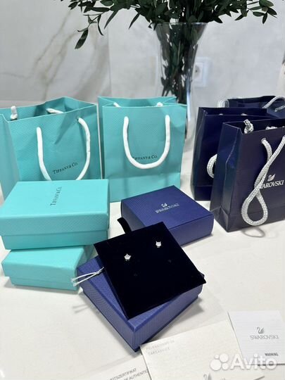 Серьги сваровски swarovski оригинал