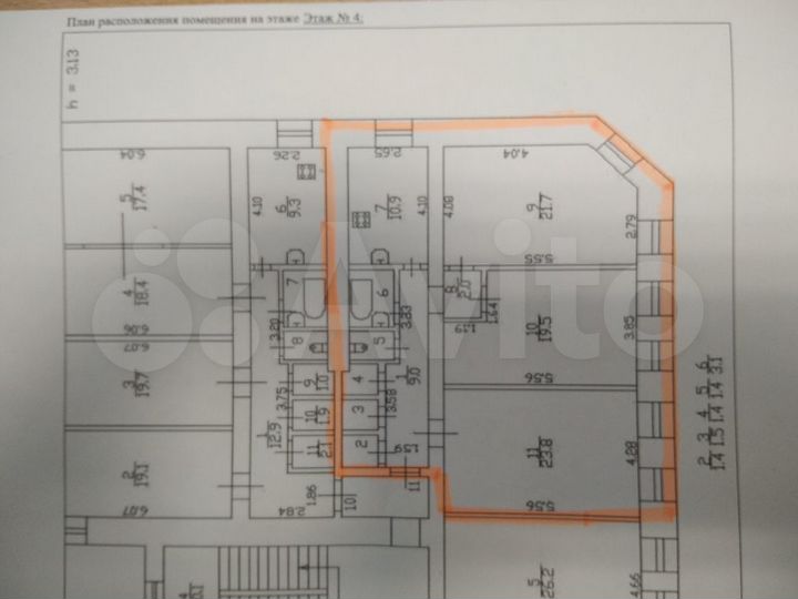 3-к. квартира, 95,7 м², 4/4 эт.