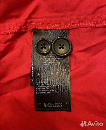 Рубашка женская, красная, р 44