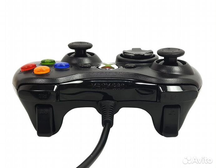 Геймпад xbox 360 / PC проводной черный