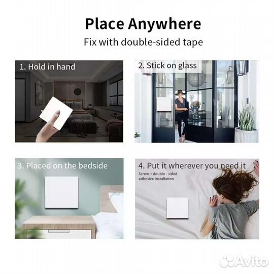 Беспроводной выключатель без батареек-кинетический