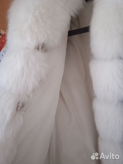 Парка с натуральным мехом песца 46
