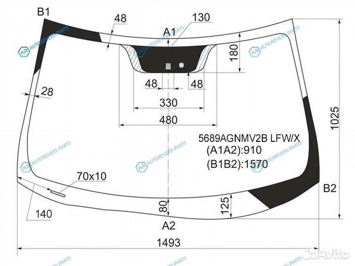 5689agnmv2B lfwx Стекло лобовое + дд mitsubishi as