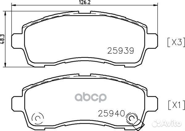 Колодки тормозные дисковые перед (PF-5544)