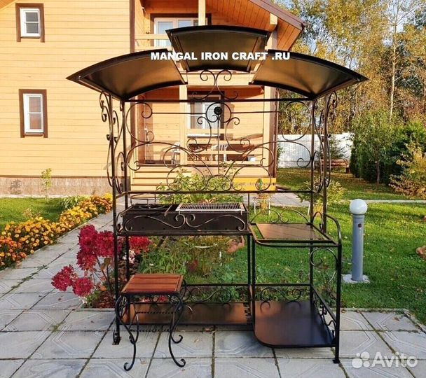 Мангал с крышей