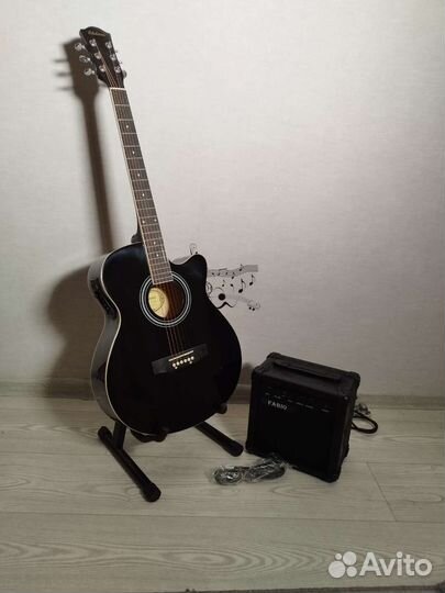 Электроакустика гитара с комплектом 3 в 1