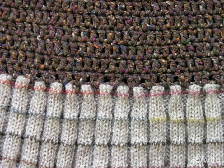 Юбка вязаная с оборкой