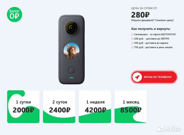 Панорамная камера Insta360 one X2 аренда