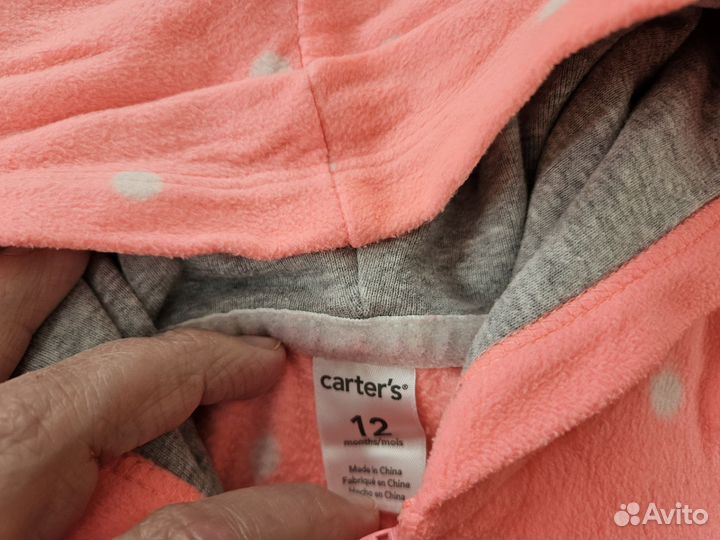 Кофта флисовая и штаны для девочки 74-80 см