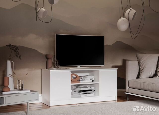 Тумба под телевизор новая белая 1.2м IKEA-стиль