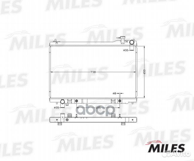 Acrb145 miles Радиатор охлаждения двигателя ACR