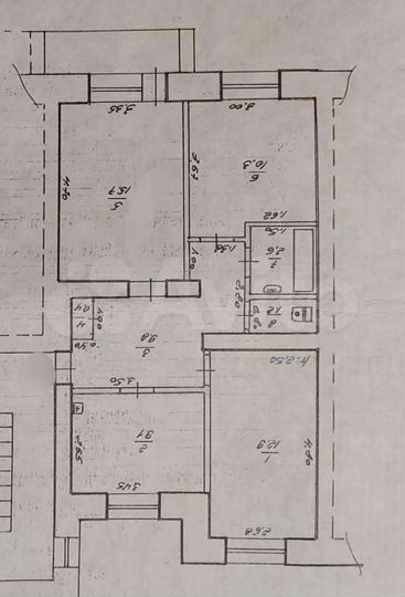 3-к. квартира, 64,2 м², 1/5 эт.