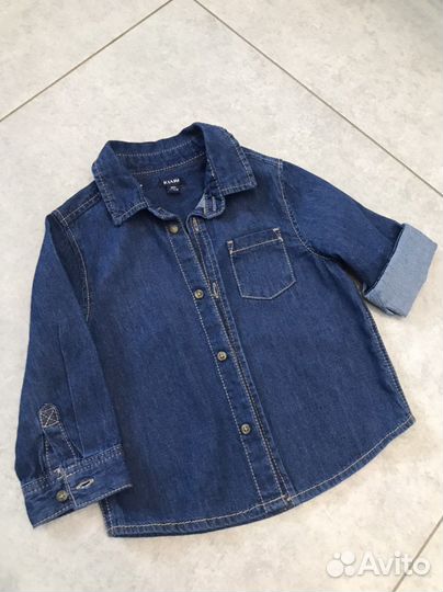 Джинсовая рубашка Kiabi 80р