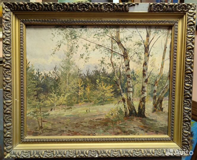 А.В. Морозов Групповые берёзки картина 1941год