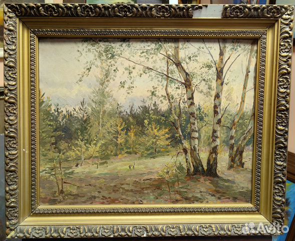 А.В. Морозов Групповые берёзки картина 1941год