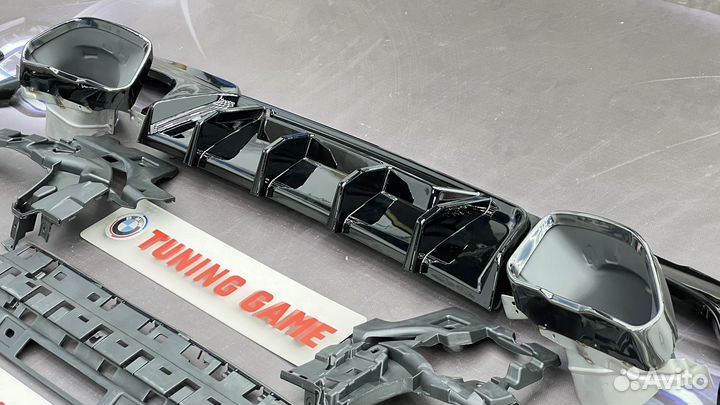 Диффузор BMW G20 M perrformance + насадки 340