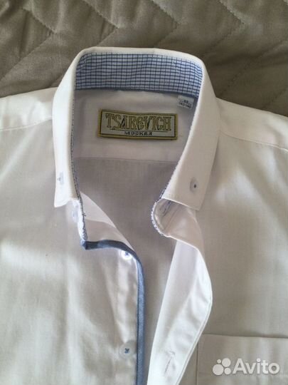 Белая рубашка для мальчика 140-146