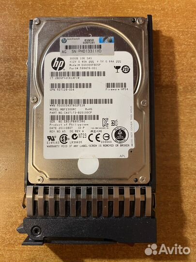 Жесткий диск HP Hewlett-Packard 300GB 6G SAS 10K