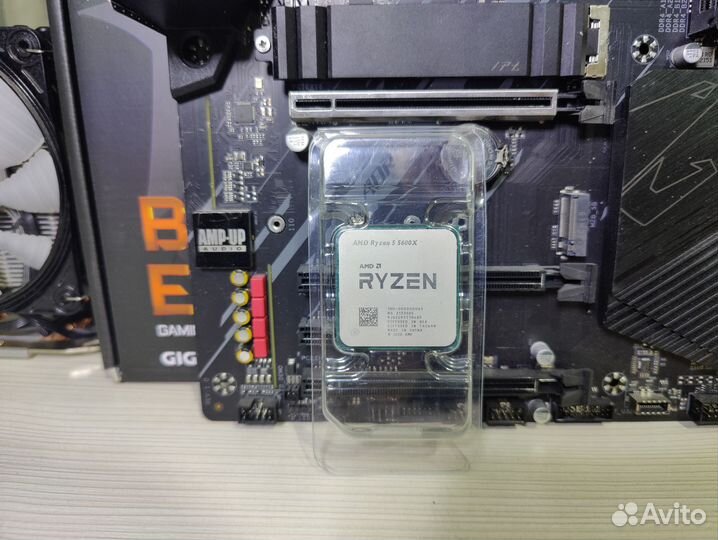 Комплект r5 5600x+b550 aorus+32gb ddr4+кулер