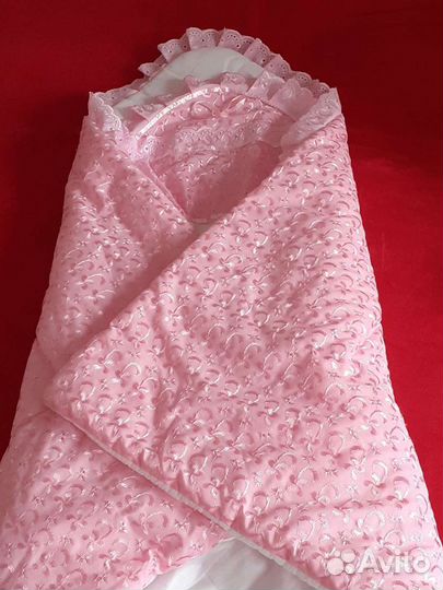 Конверт одеяло, на выписку, для девочки