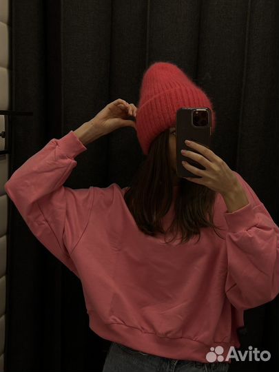 Шапка женская вязаная ангора