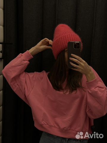 Шапка женская вязаная ангора