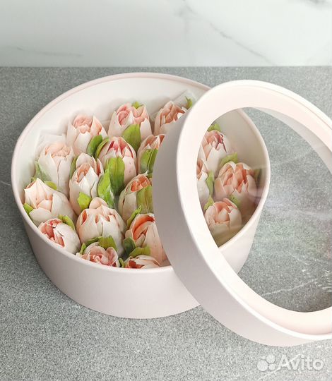 Тюльпаны (зефир) в коробке