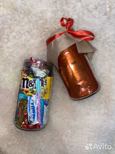 Подарок, банка со сладостями, банка конфет