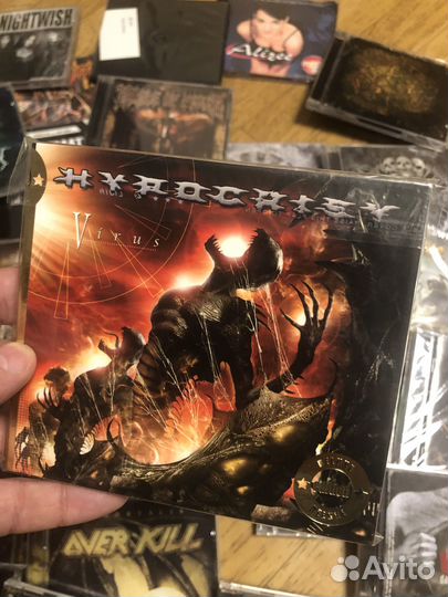 CD и DVD диски с рок-музыкой, коллекция 53 штуки