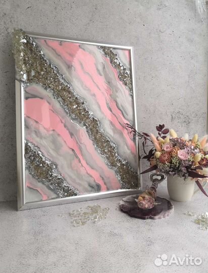 Эпоксидная смола картина интерьер подарок