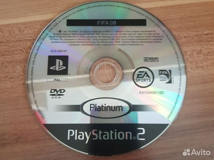 Игра FIFA08 на sony PS2