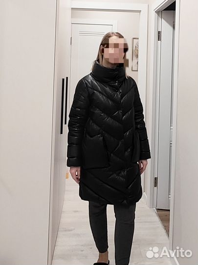 Пуховик кожаный La Reine Blanche