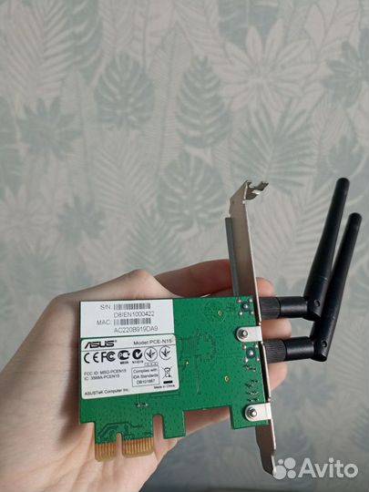 Сетевой адаптер Wi-Fi asus PCE-N15 PCI Express