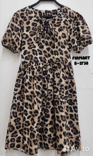 Платье женское леопардовое