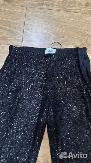 Брюки в пайетках lime