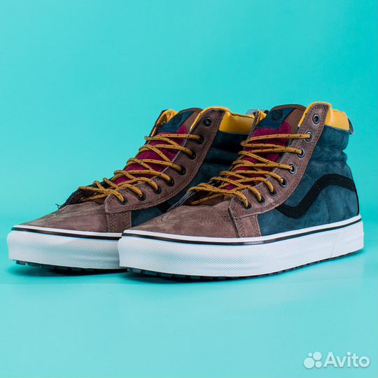 44 Зимние Кеды Vans Sk8-Hi*, Blue Yellow (44)