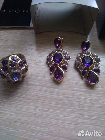 Серьги и кольцо avon