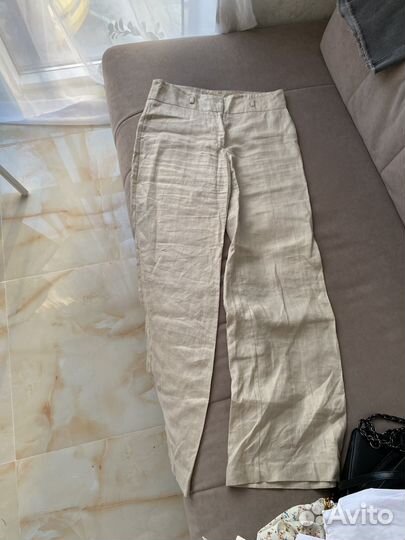 Брюки манго лен