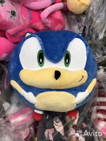Соник мягкая игрушка с пледом одеялом