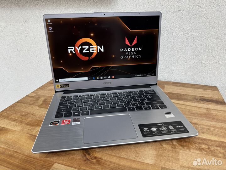 Ультрабук Acer металл Ryzen 5 8 ядер 12Gb SSD 512G