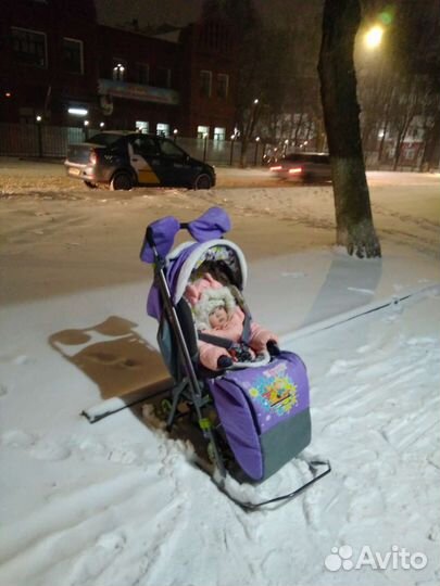 Детские санки коляска ника