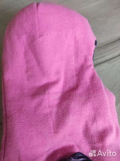 Шапка шлем для девочки 4-5 лет зимняя